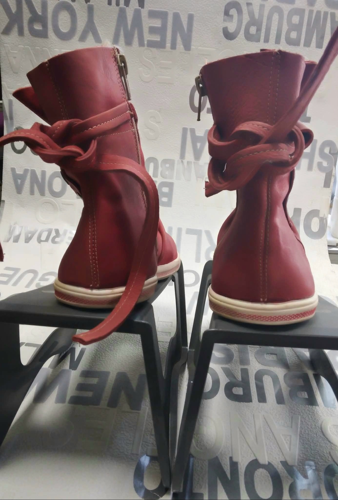 дамски боти от естествена кожа