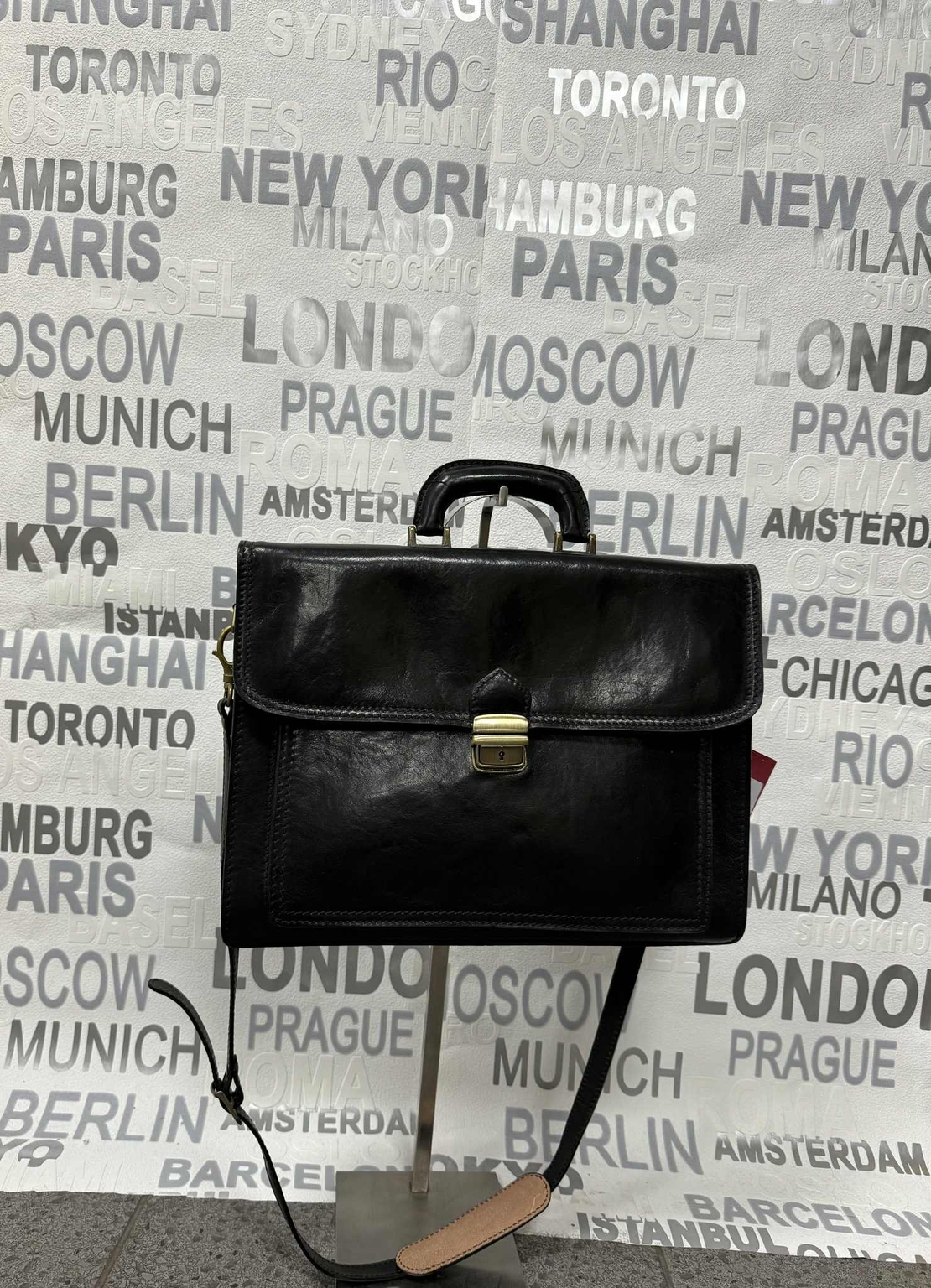 мъжка чанта за документи от естествена кожа