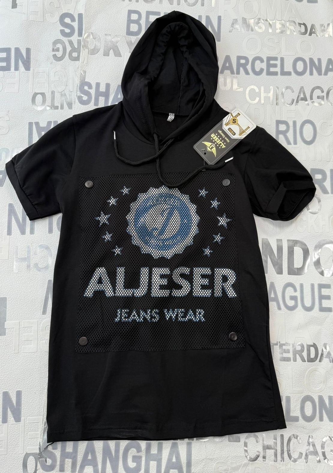 мъжка тениска с качулка