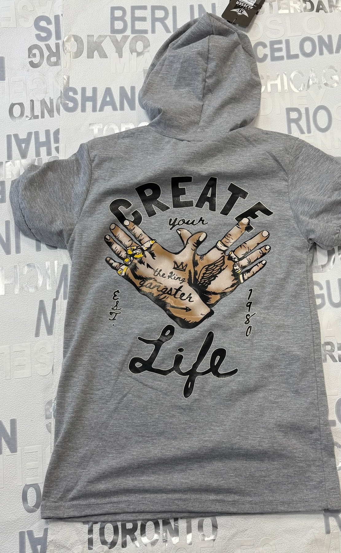 мъжка тениска с качулка