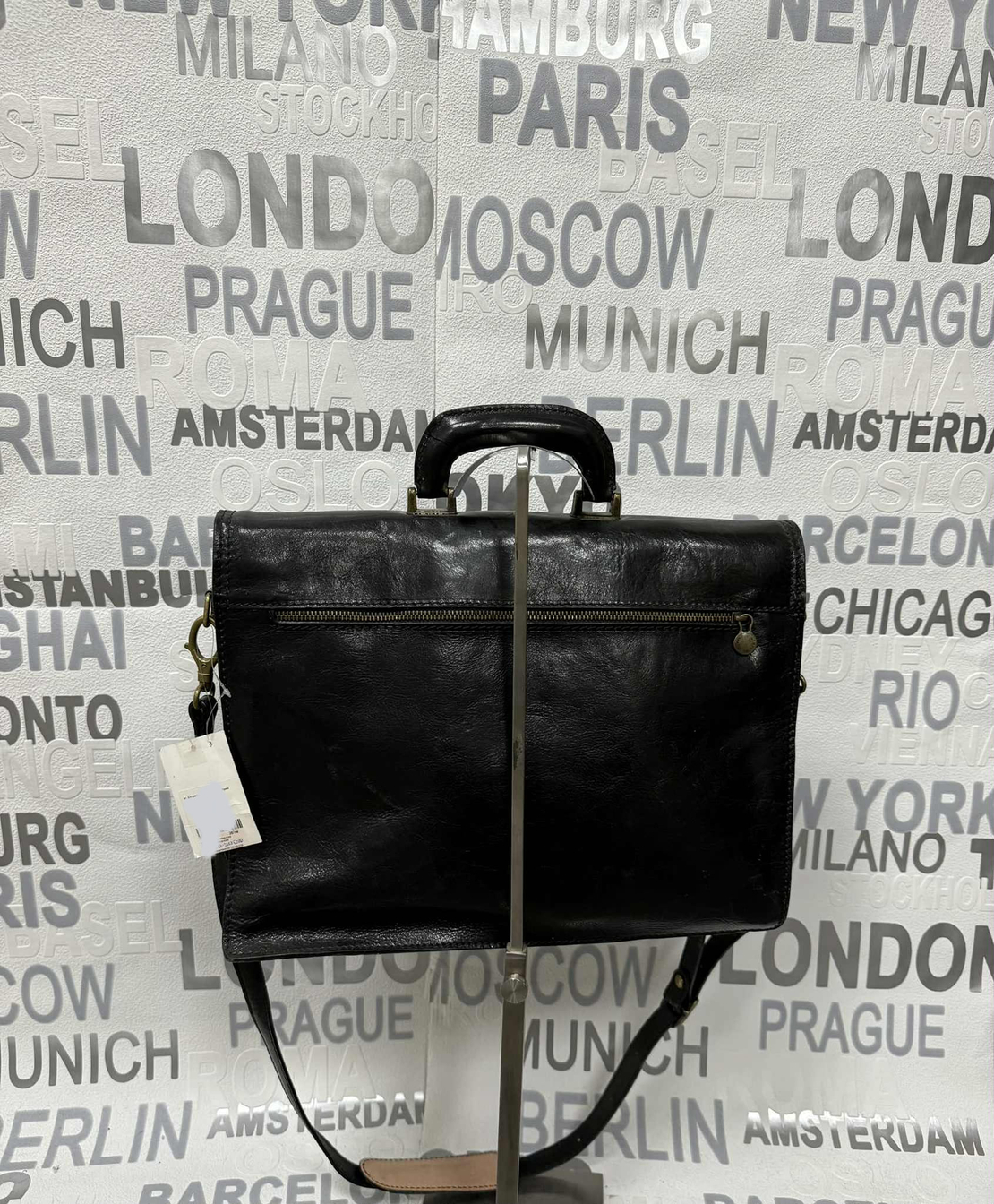 мъжка чанта за документи от естествена кожа