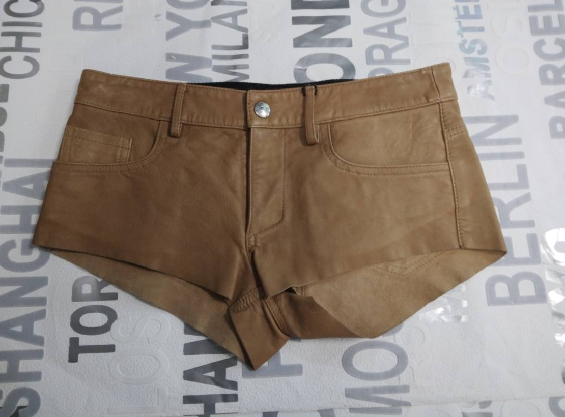 дамски къси панталони Replay-от естествена кожа