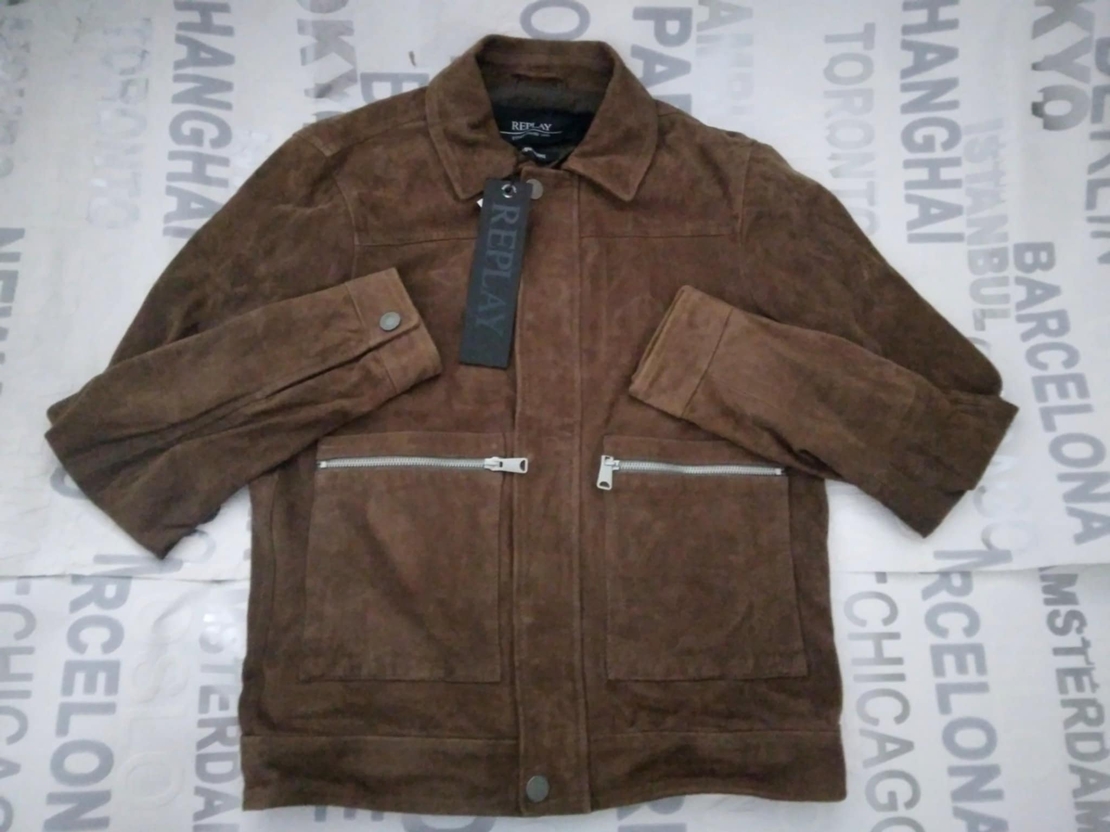 мъжко яке от естествена кожа Replay