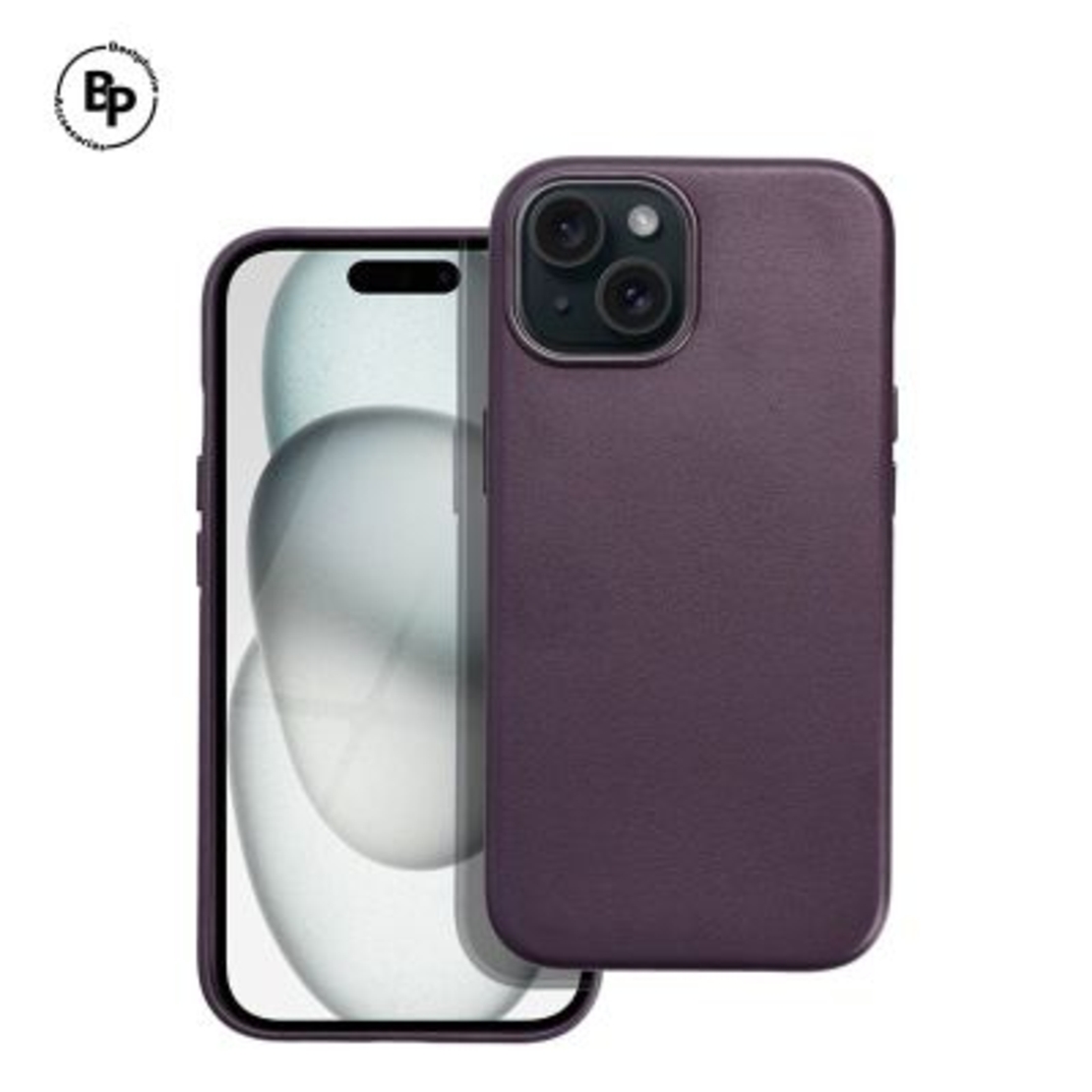 Кожен Mag Кейс iPhone 15 Plus Dark Violet