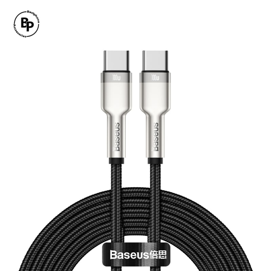 (Baseus) Кабел Cafule Type-C - Type-C, (2m) (100W) Black
