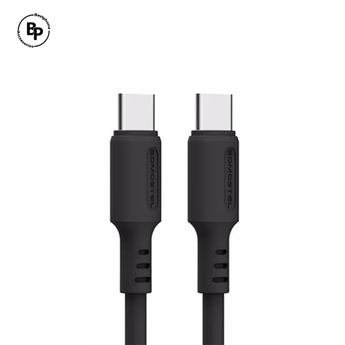 Кабел Somostel BP10 Type-C - Type-C, (1.2m) (3.0A) Black