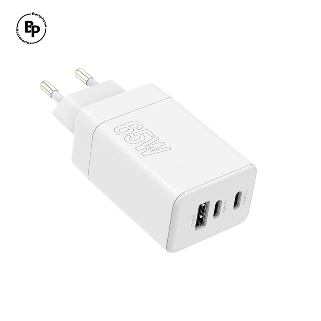 Адаптер Maxlife MXTC-08 Гнезда USB / 2X Type-C (65W) White