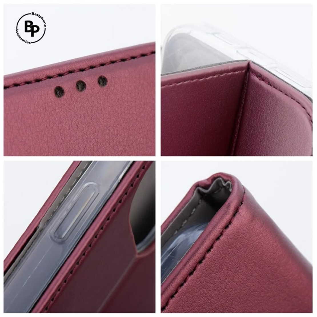 Кожен Калъф Magnetic Book Realme C55 Burgundy