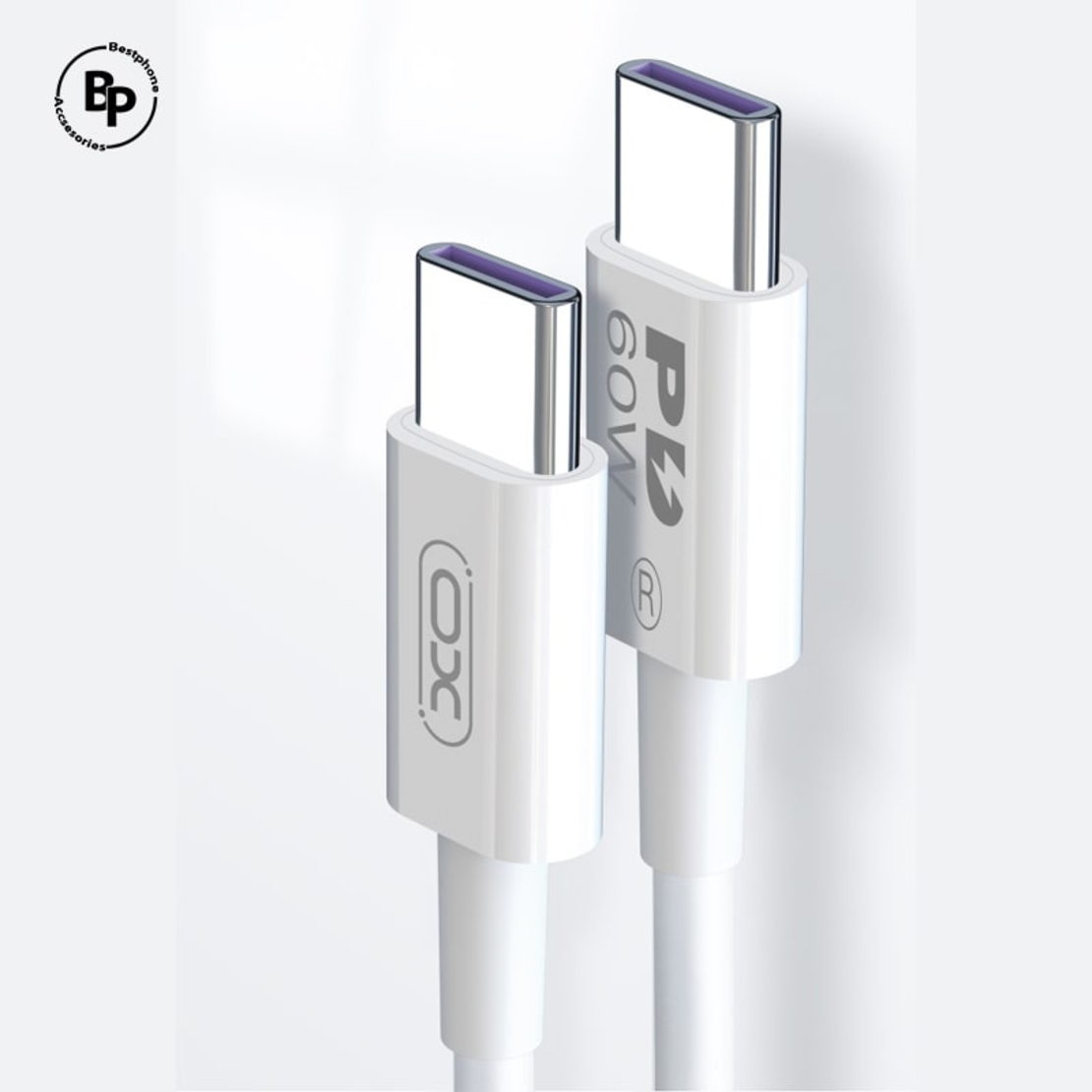 Кабел XO NB-Q190A PD Type-C - Type-C (1.0m) 60W White