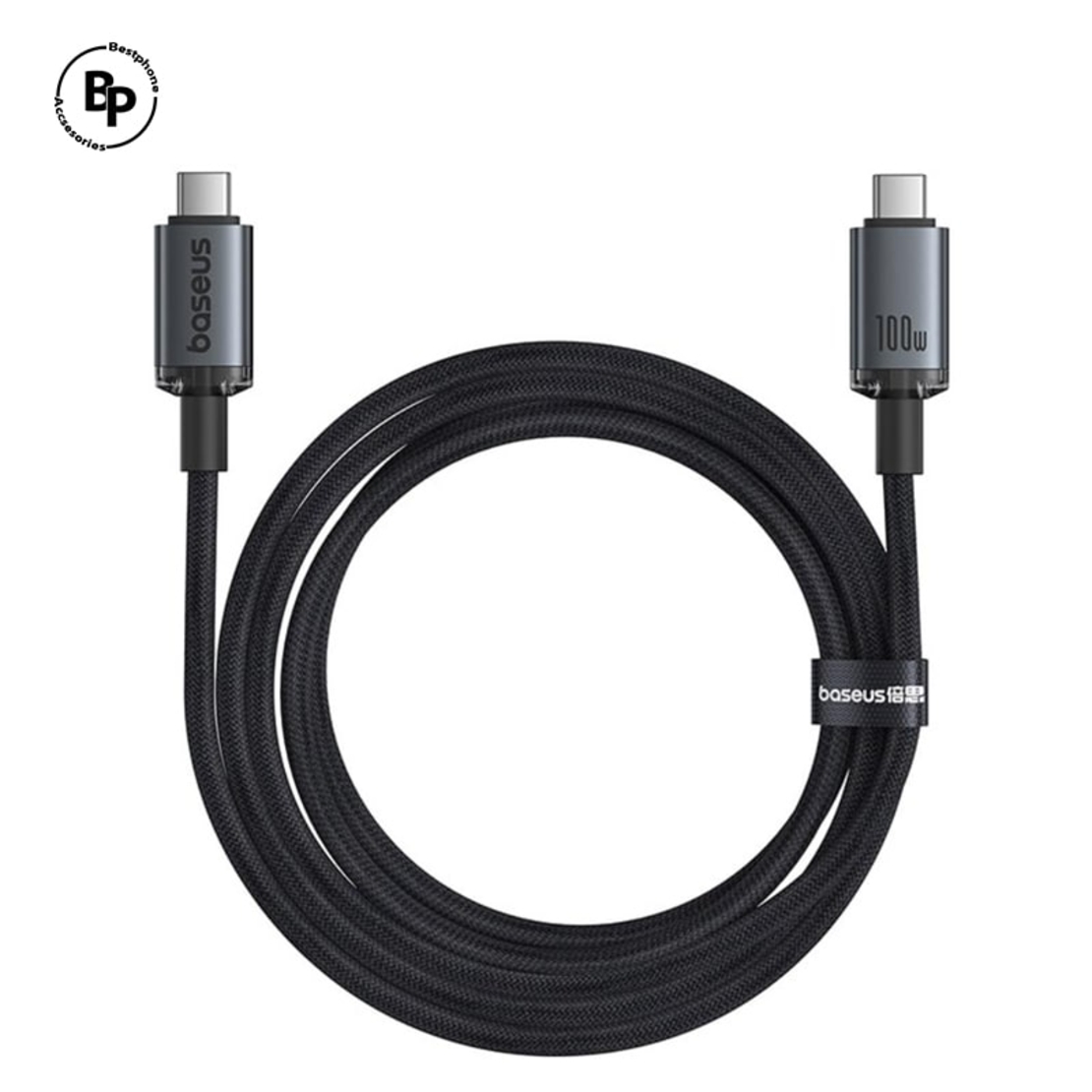 (Baseus) Кабел Crystal Shine Type-C - Type-C (1.5m),QC 100W Black