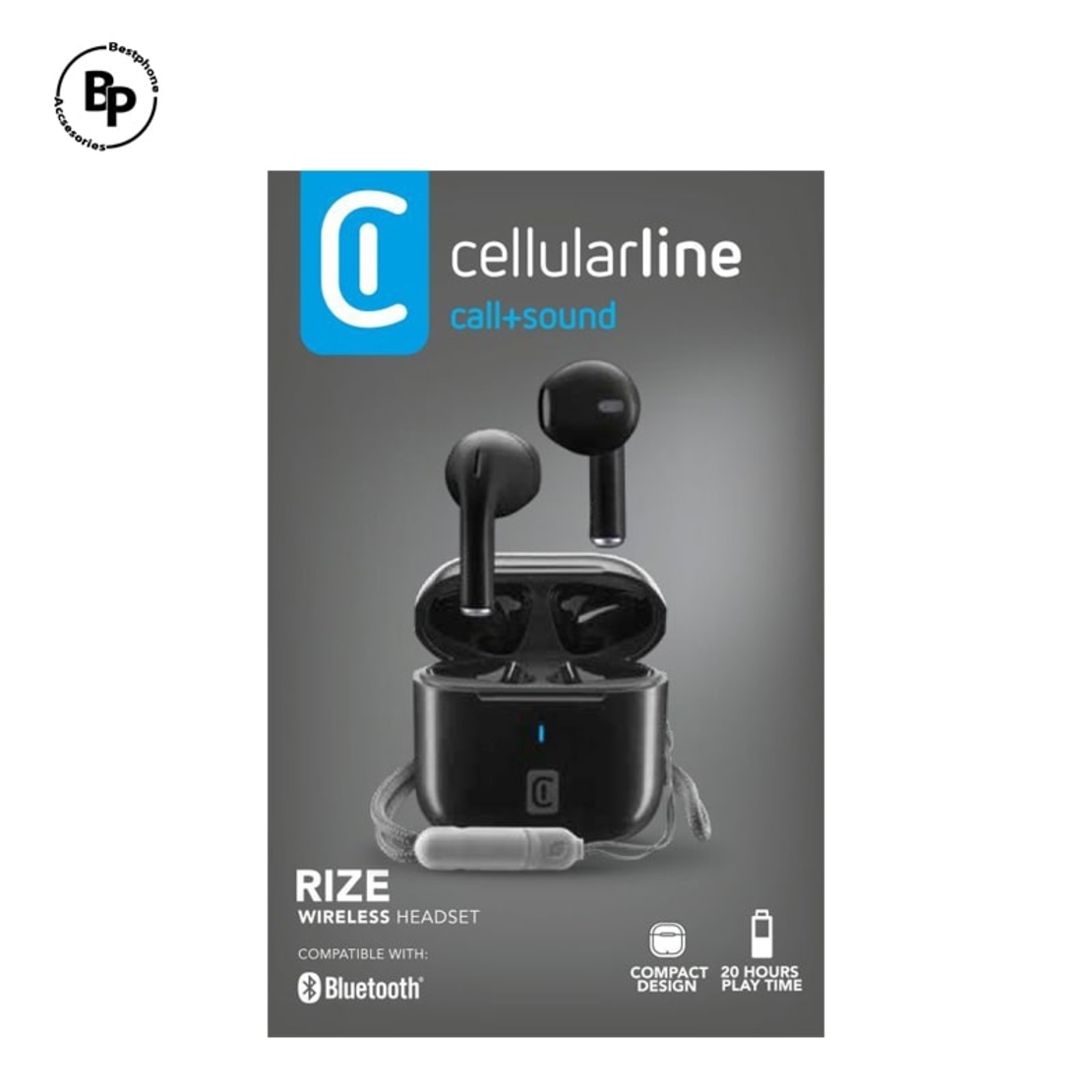 Безжични Слушалки Cellularline Rize TWS Black