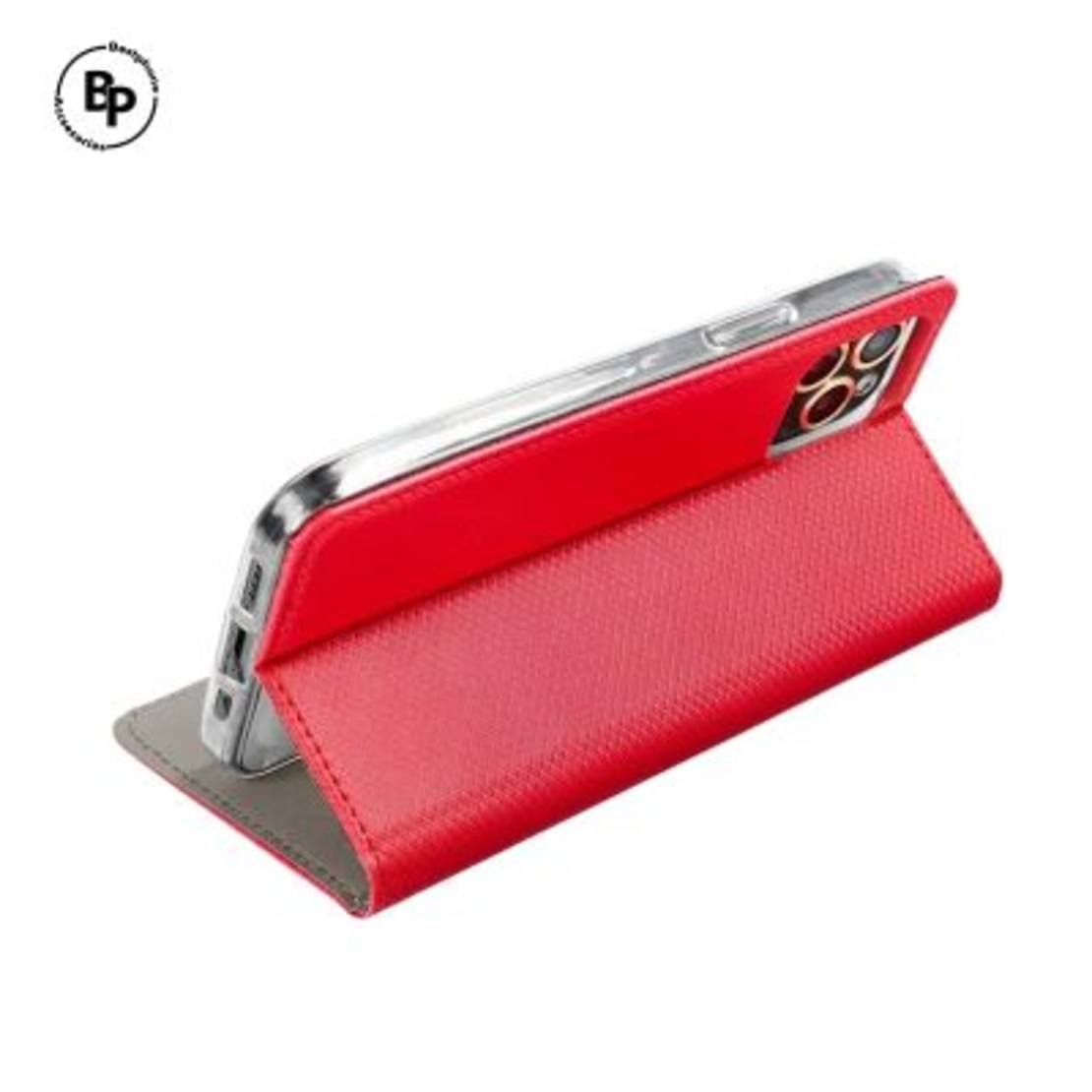 Кожен Калъф Smart Book Motorola E14 Red