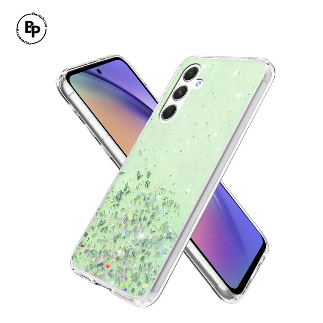 Гръб Glitter Samsung Note 10 Green