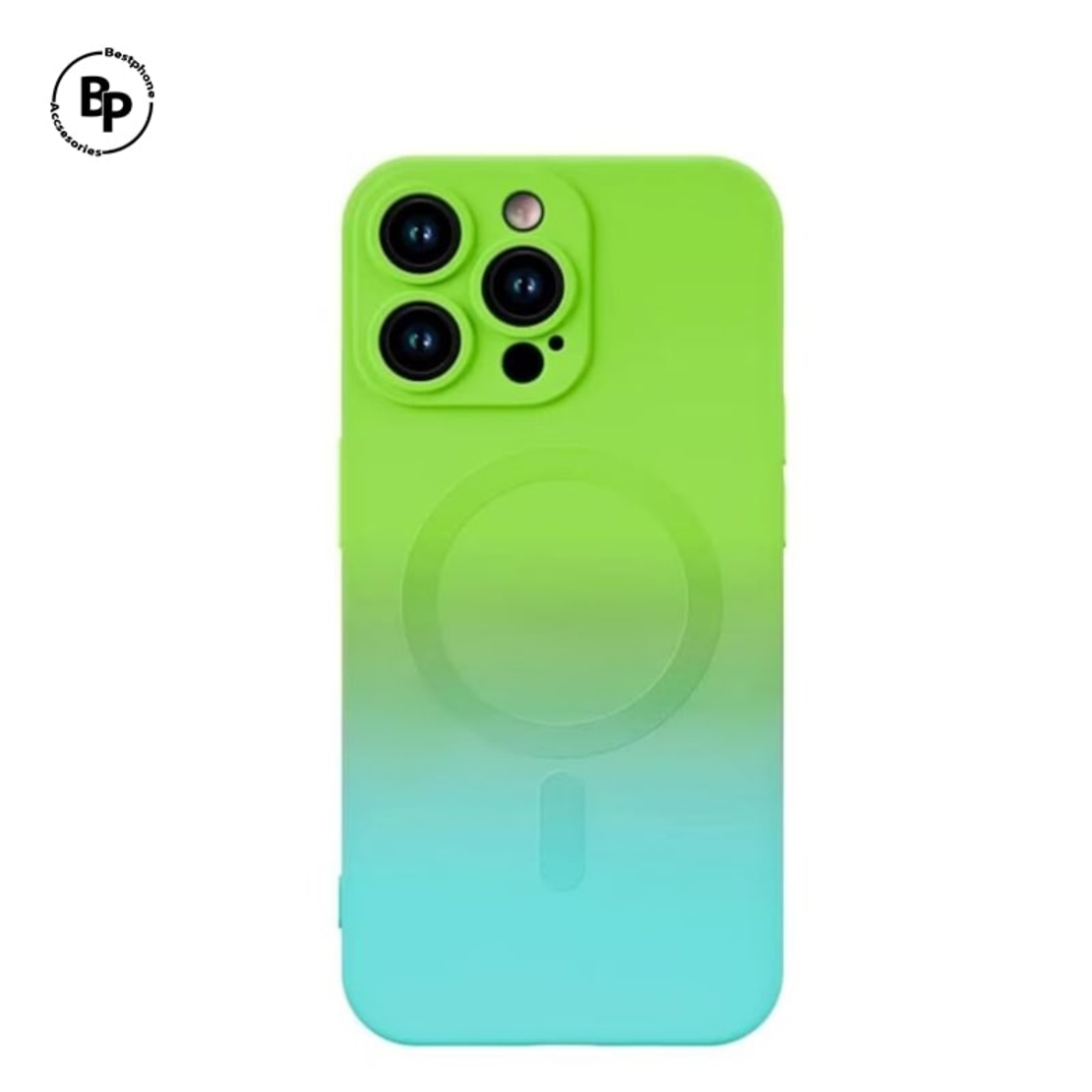 Силиконов Кейс Gradient MagSafe iPhone 15 Plus Lime