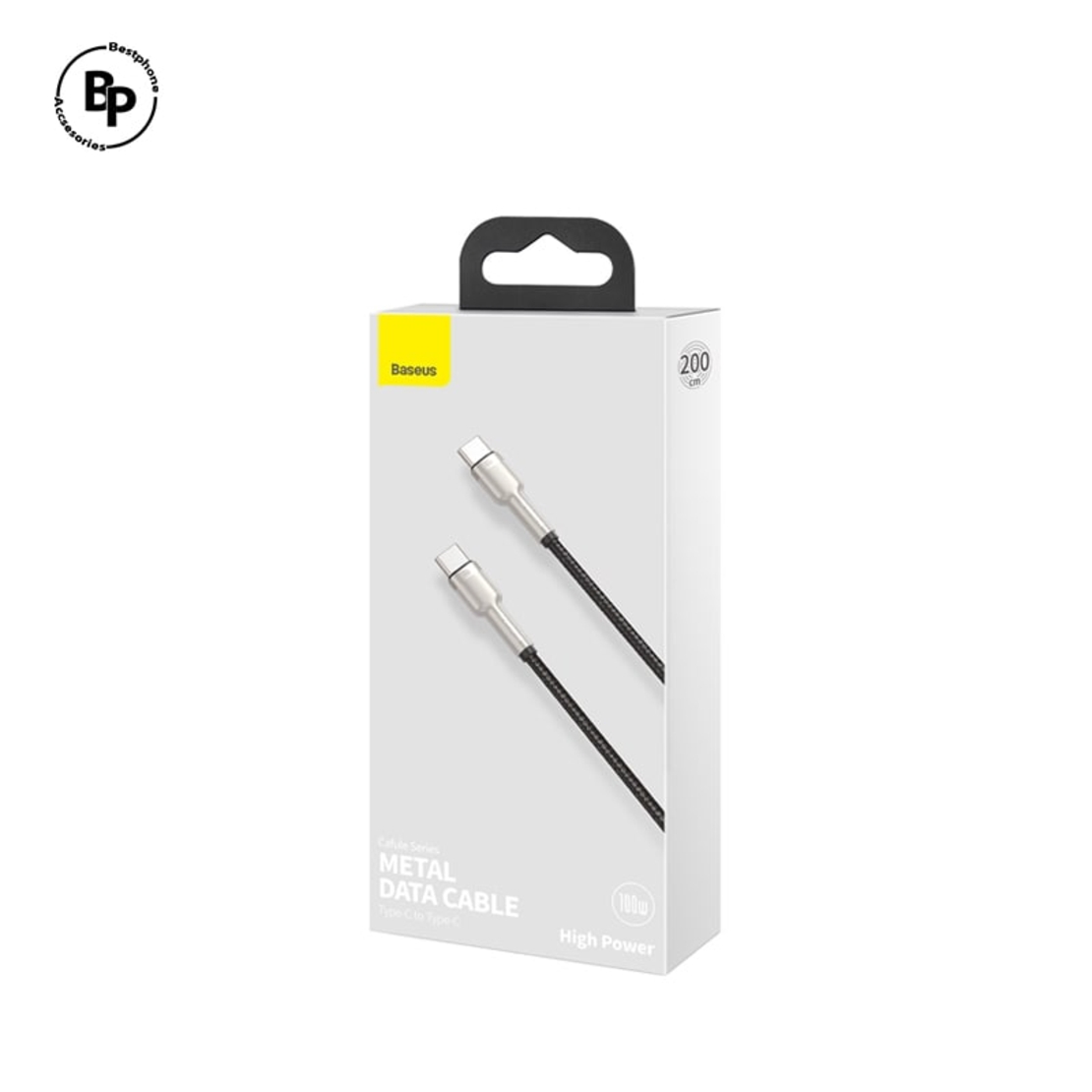 (Baseus) Кабел Cafule Type-C - Type-C, (2m) (100W) Black