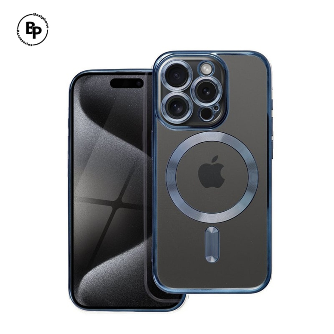 Силиконов Кейс Electro Magsafe iPhone 15 Pro Max Titanium Blue