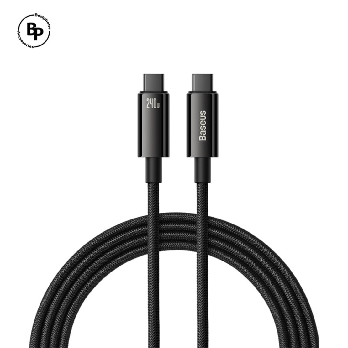 (Baseus) Кабел Tungsten Type-C - Type-C (2.00m),PD 240W Black