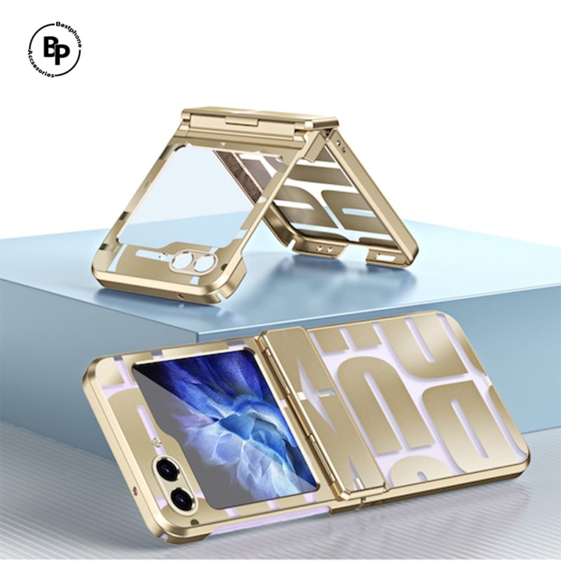Твърд кейс Body Label Samsung Flip 5 Gold