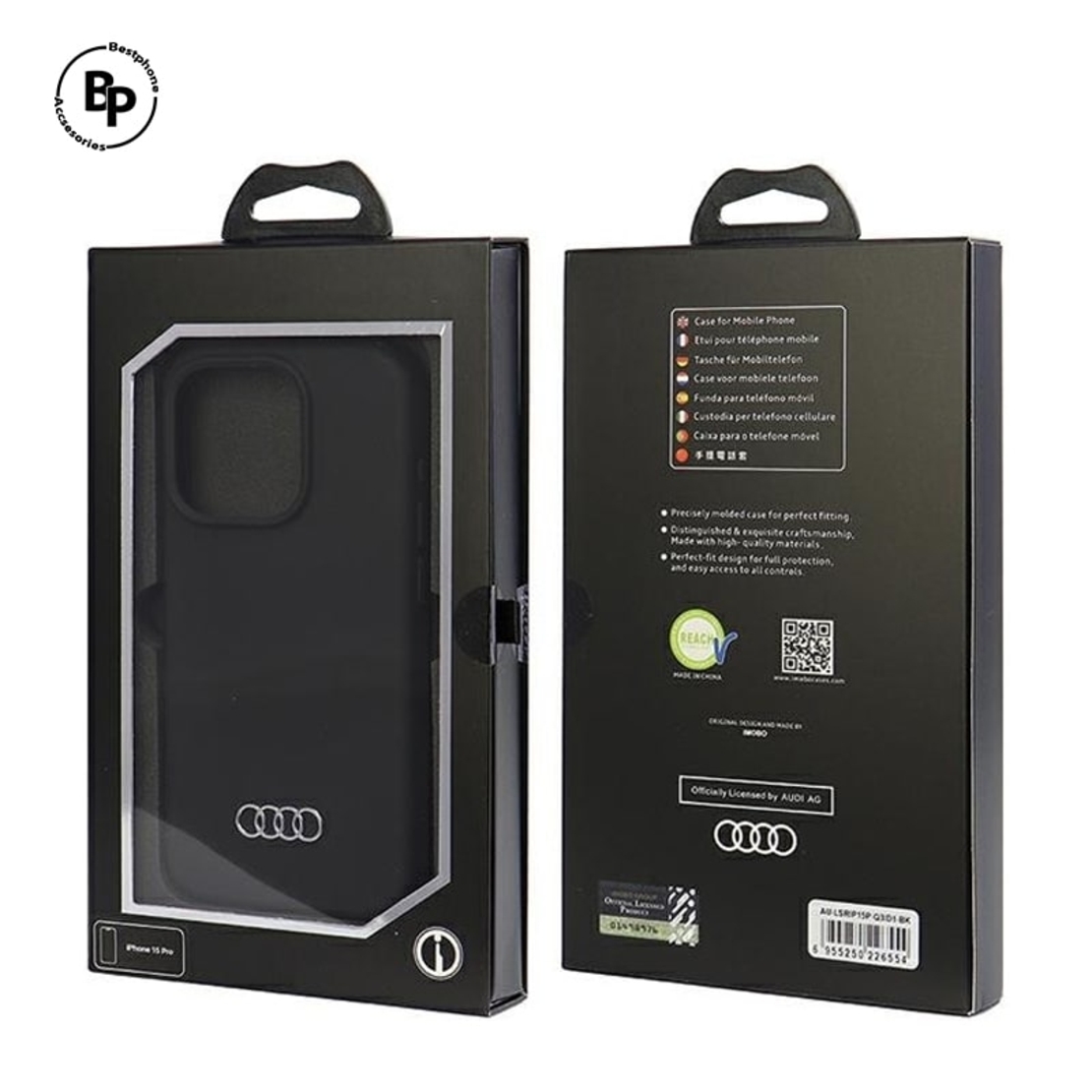 Кейс Audi iPhone 15 Pro Black