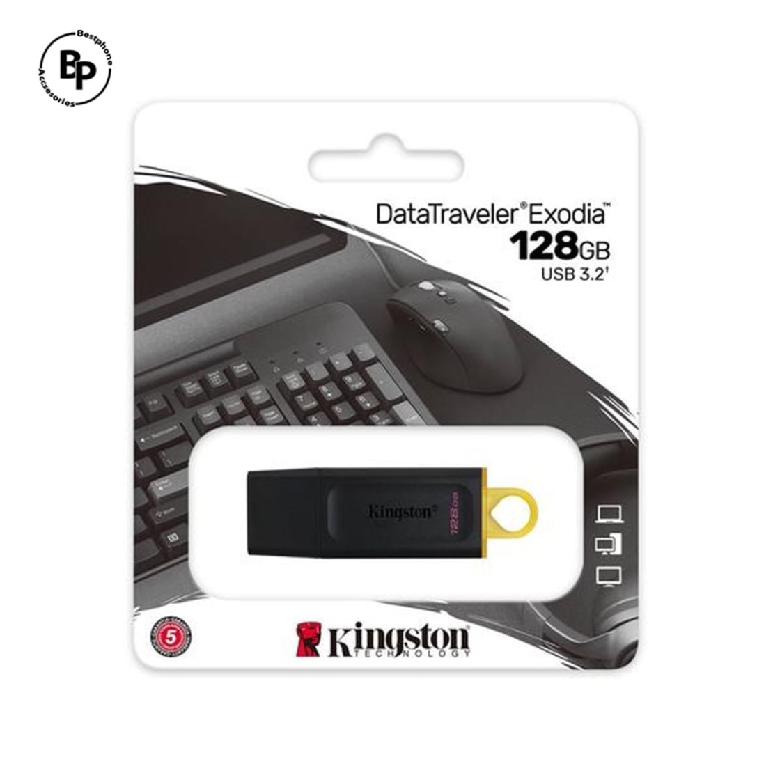 USB Flash памет KINGSTON DataTraveler Exodia 128 GB Black-Yellow