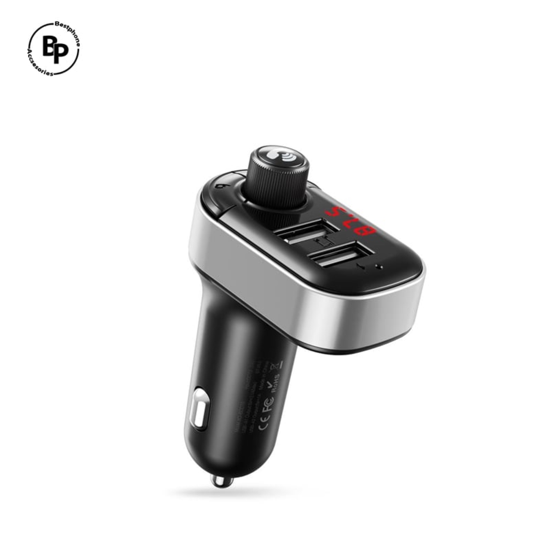 Зарядно за кола XO FM BCC10 Bluetooth MP3, трансмитер, QC (15W) Black