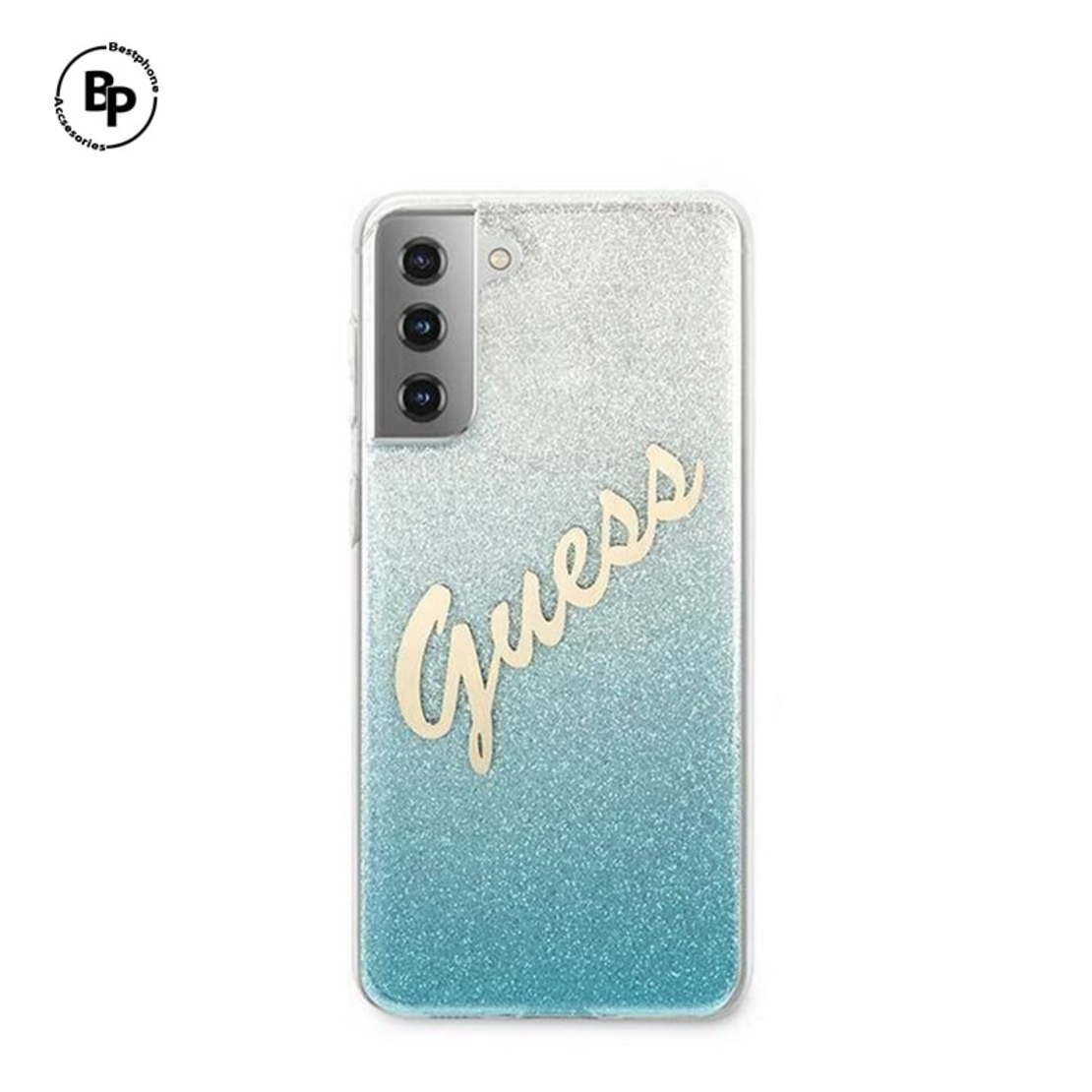 Кейс Guess Samsung S21 Ultra Glitter Blue