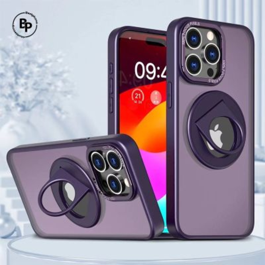 Силиконов Кейс Magnetic Ring iPhone 15 Plus Purple