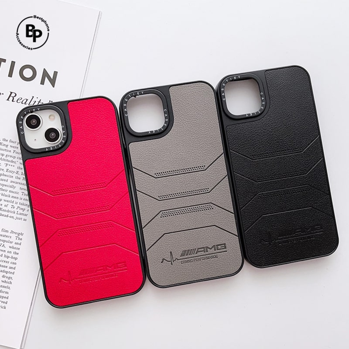 Силиконов кейс AMG iPhone 14 Plus Black