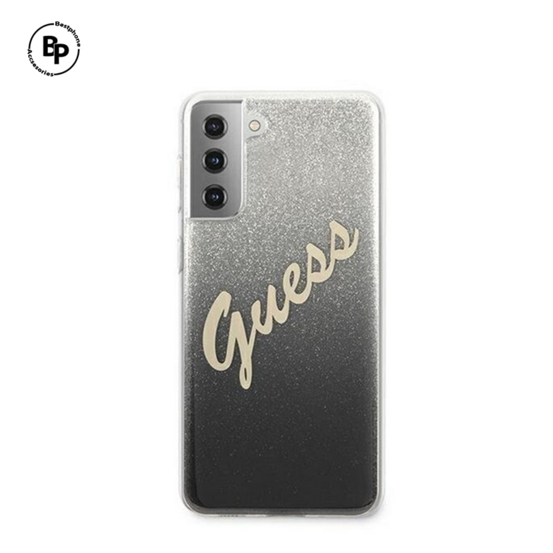 Кейс Guess Samsung S21 Ultra Glitter Black