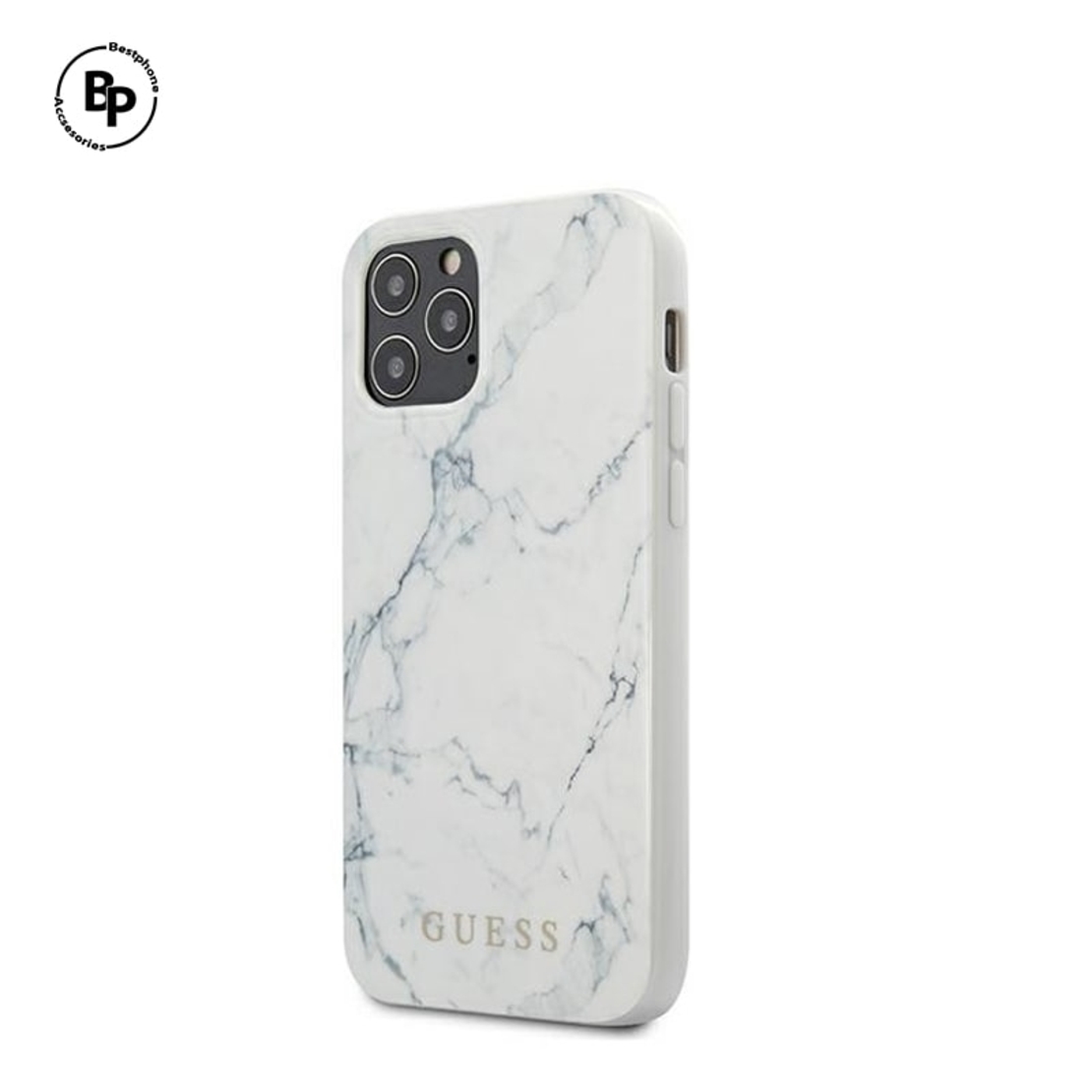 Кейс Guess iPhone 12 / iPhone 12 Pro Marble White