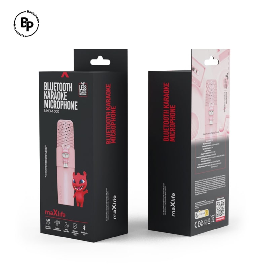 Bluetooth Микрофон с високоговорител Animal MXBM-500 Pink