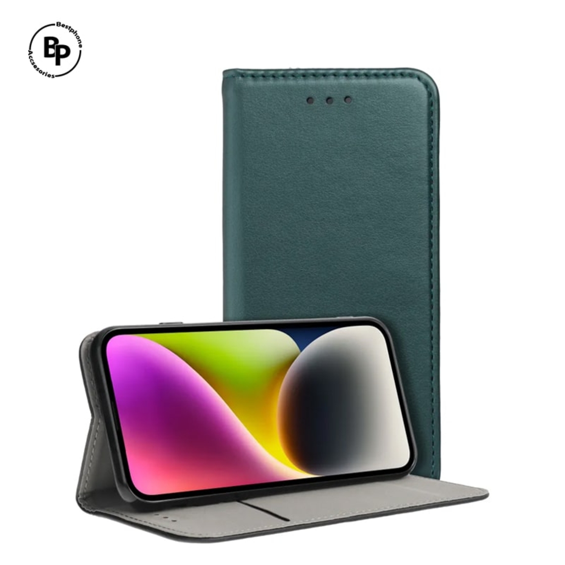 Кожен Калъф Magnetic Book Redmi 14C / Redmi A4 Green