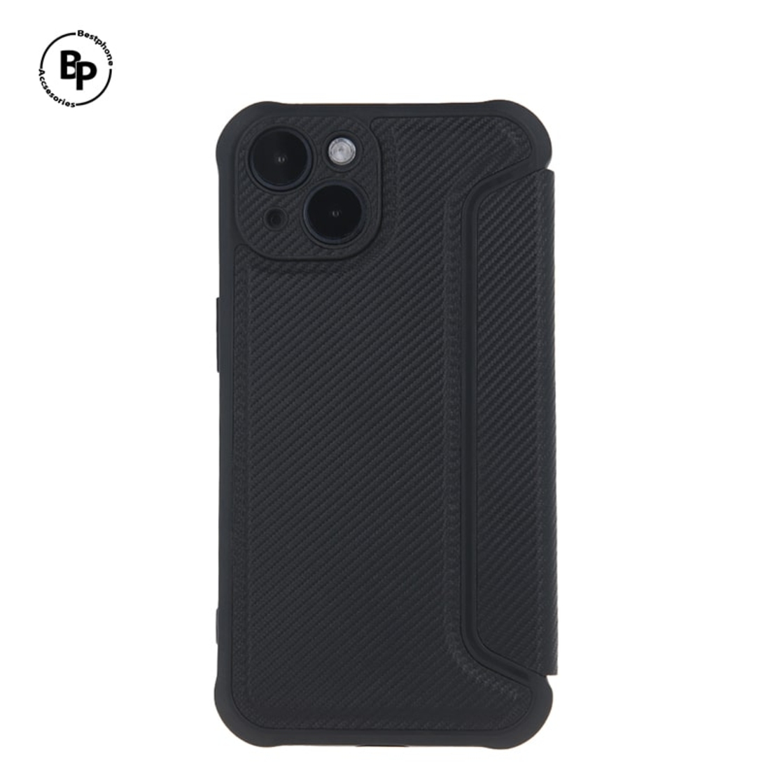 Кожен Калъф Smart Carbon iPhone 16 Black