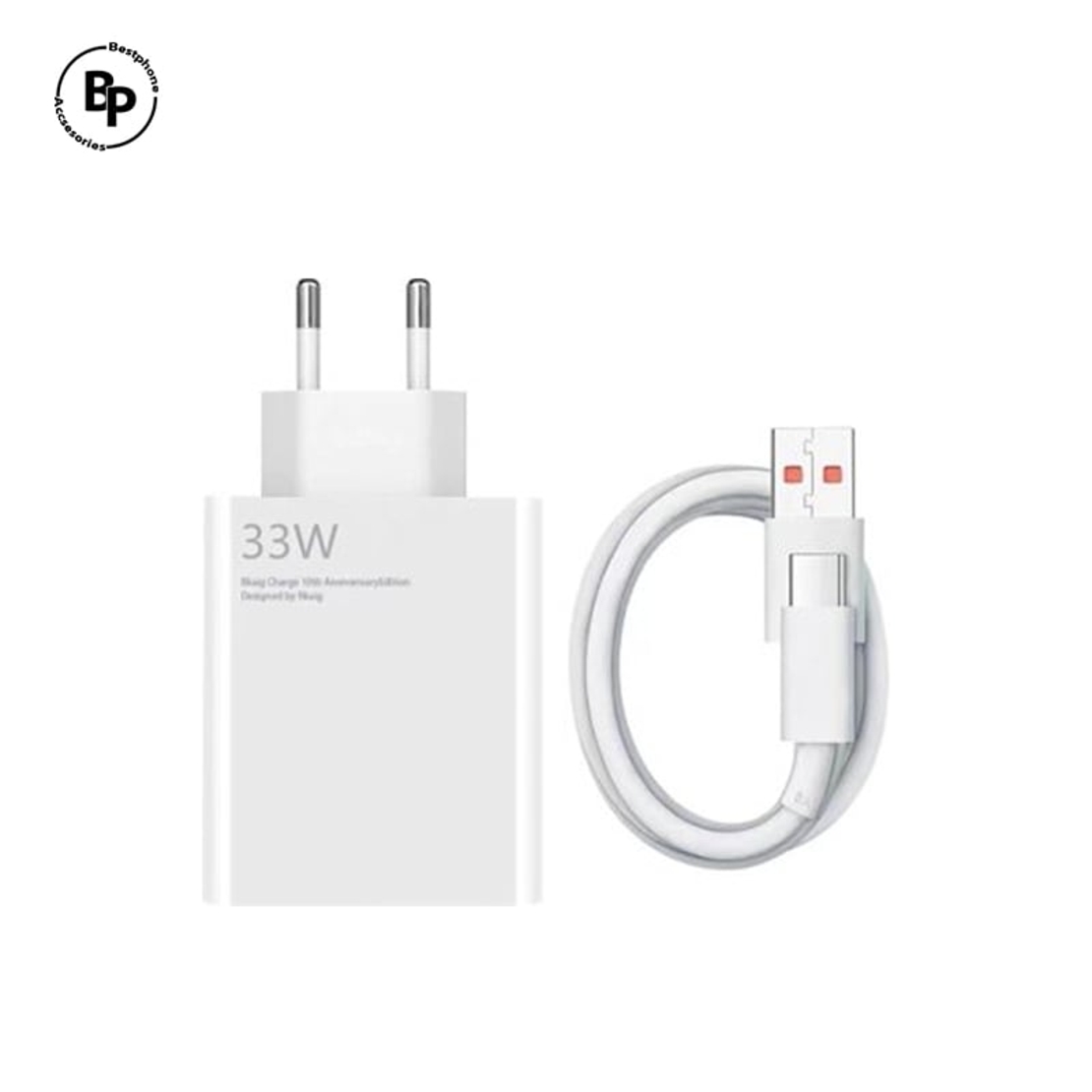 Зарядно Xiaomi USB - Type-C (1m) (33W) White