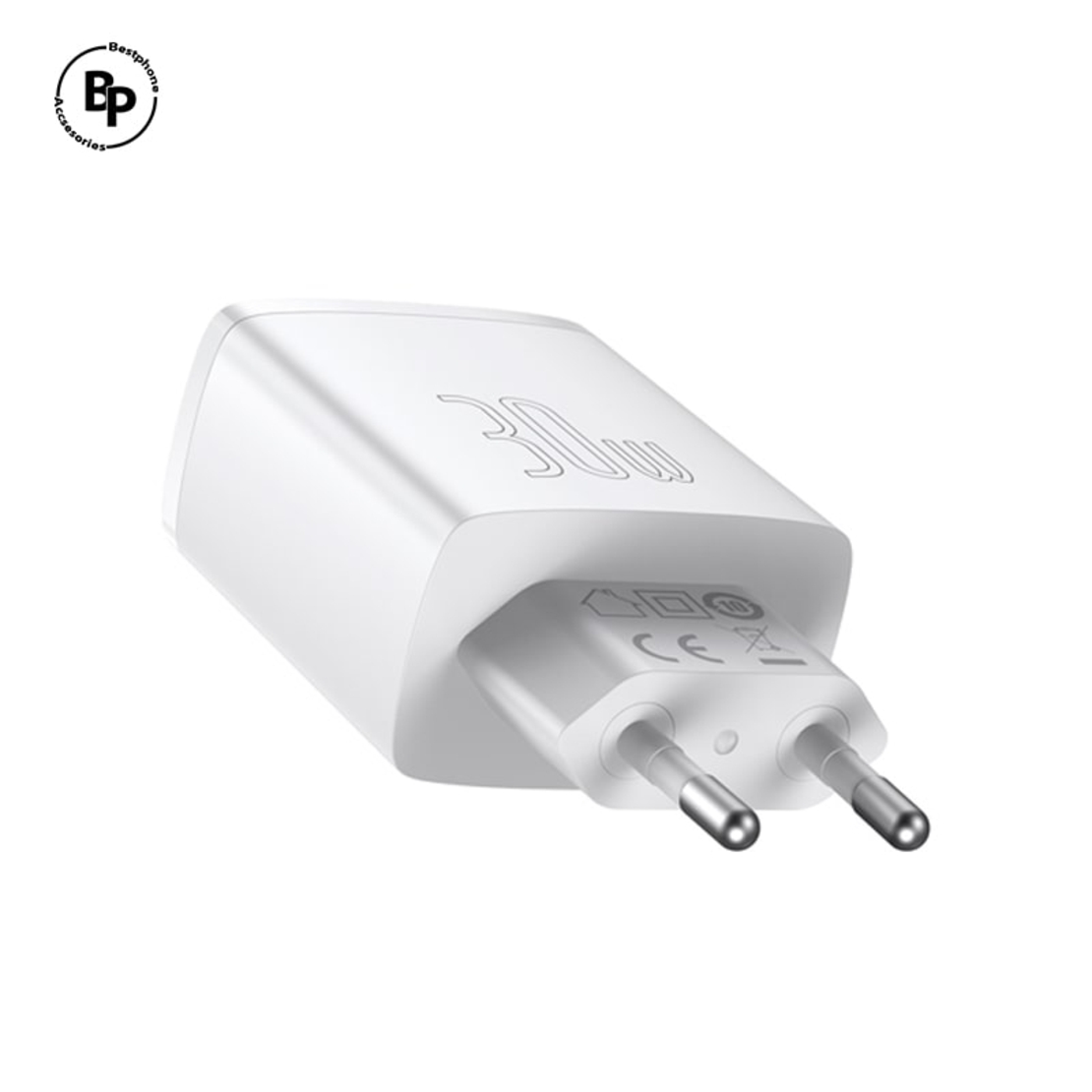 (Baseus) Адаптер PD, 2X Usb,Type-C Гнездa (30W) White