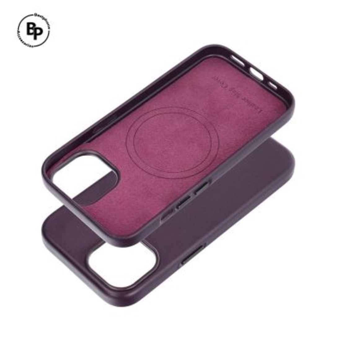 Кожен Mag Кейс iPhone 15 Plus Dark Violet