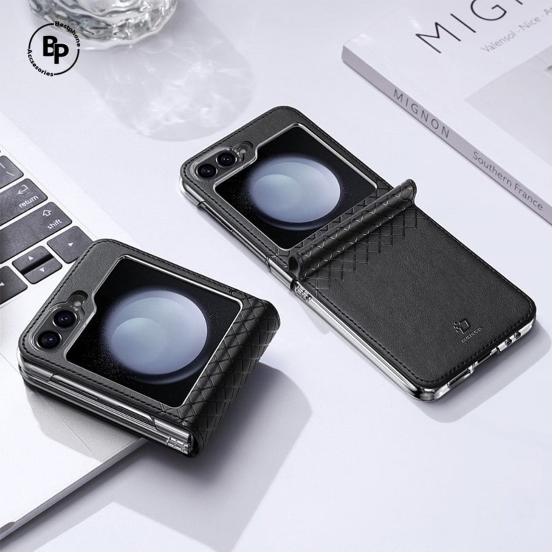 Кожен Калъф Dux DUCIS BRIL Samsung Z Flip 6 Black