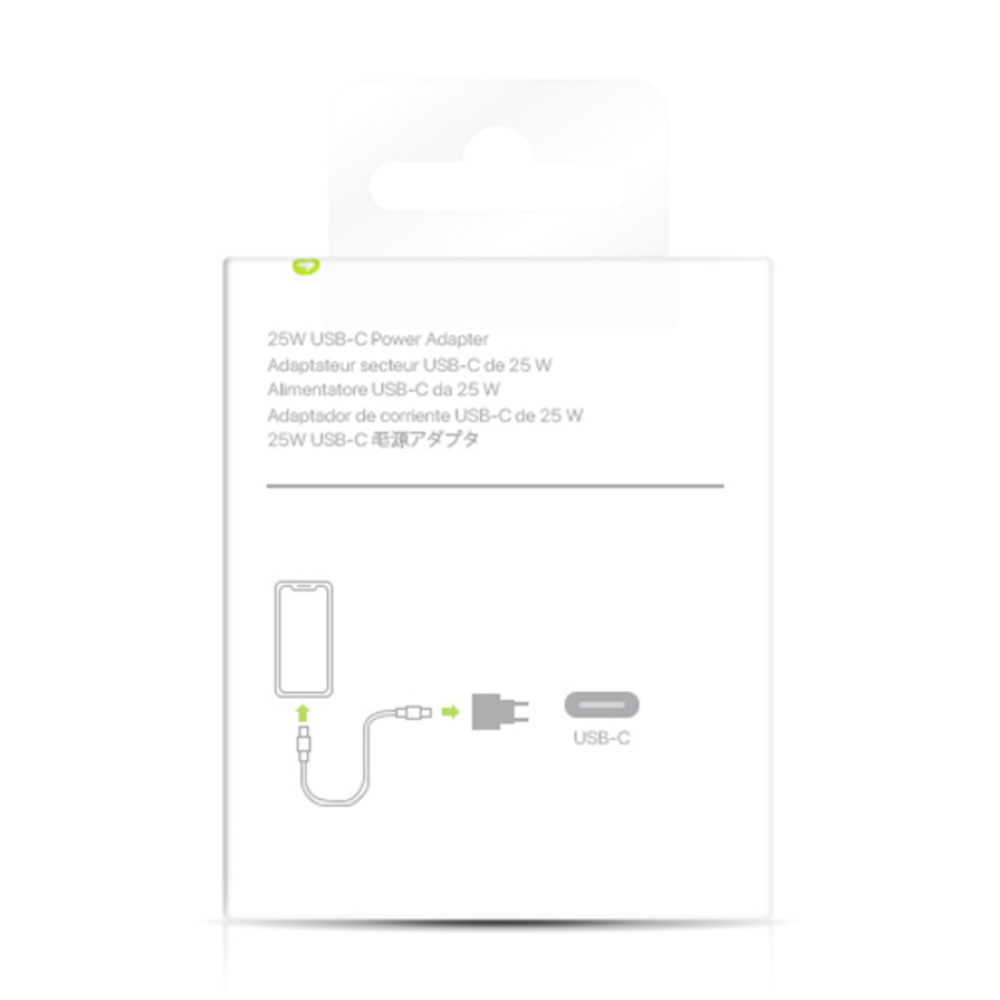 OEM 220V 25W, USB-C, бял, (опаковка) - MU7V2ZM/A
