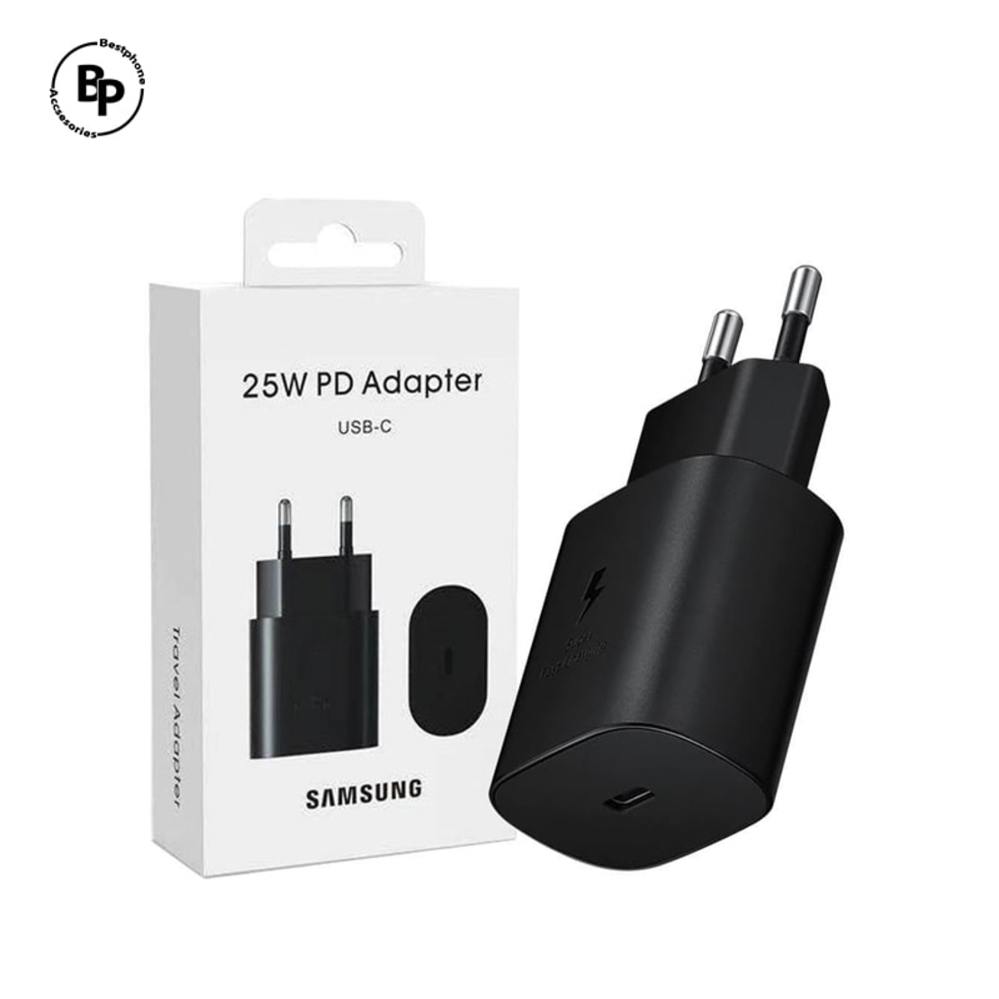 Зарядно Samsung, Гнездо Type-C (25W) Black