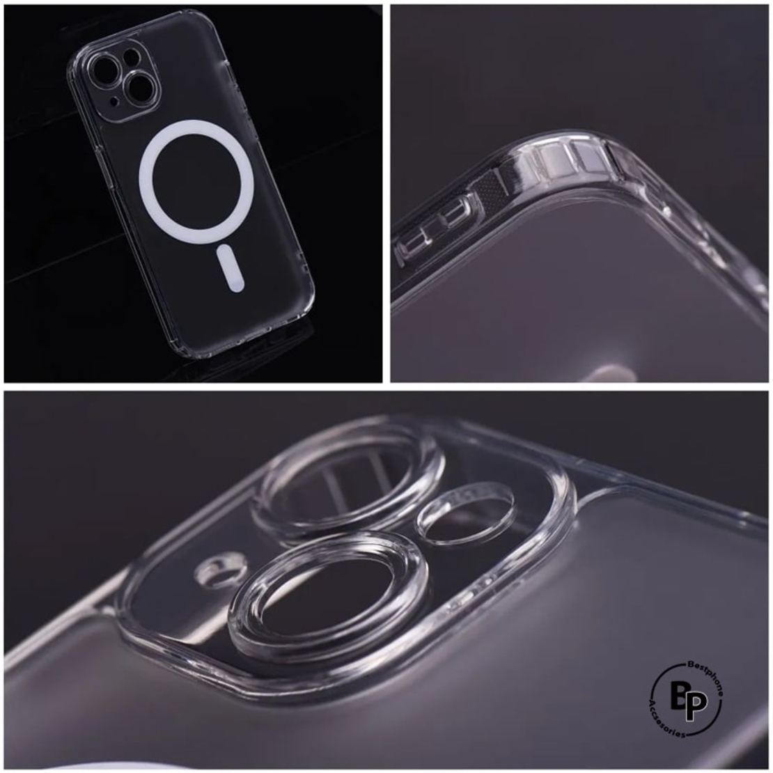 Силиконов Прозрачен Твърд Гръб Frost Magsafe iPhone 15 Pro Max