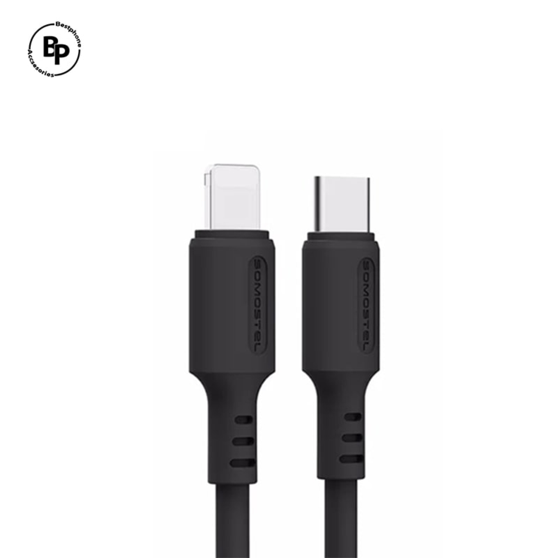 Кабел Somostel SMS-BP10 Type-C - Lightning, (1.2m) (3.0A) Black