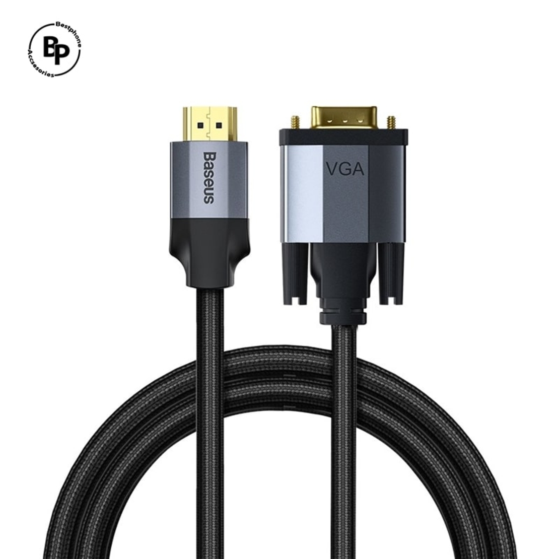 (Baseus) Enjoyment HDMI - VGA Кабел (1.0m) Dark Gray 4K