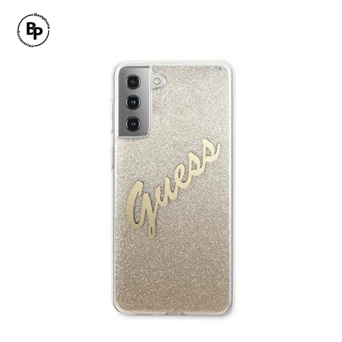 Кейс Guess Samsung S21 Ultra Glitter Gold