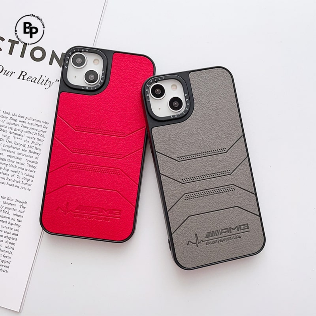 Силиконов кейс AMG iPhone 14 Plus Black