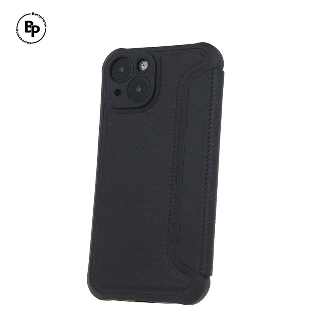 Кожен Калъф Smart Carbon iPhone 16 Black