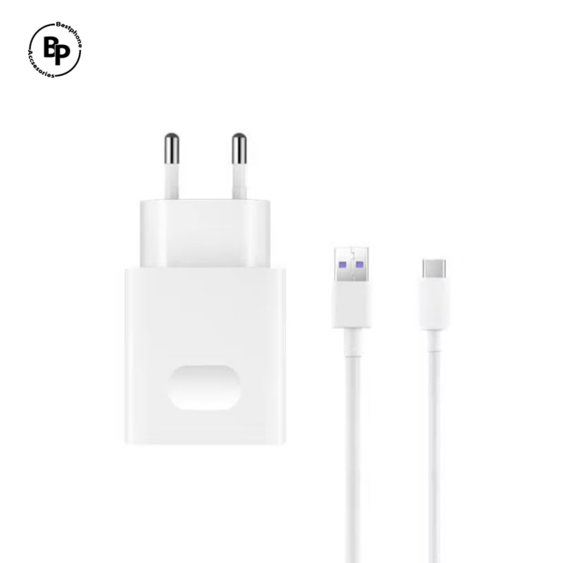 Зарядно Huawei Super Charge, USB - Type-C (1m) (22.5W) White