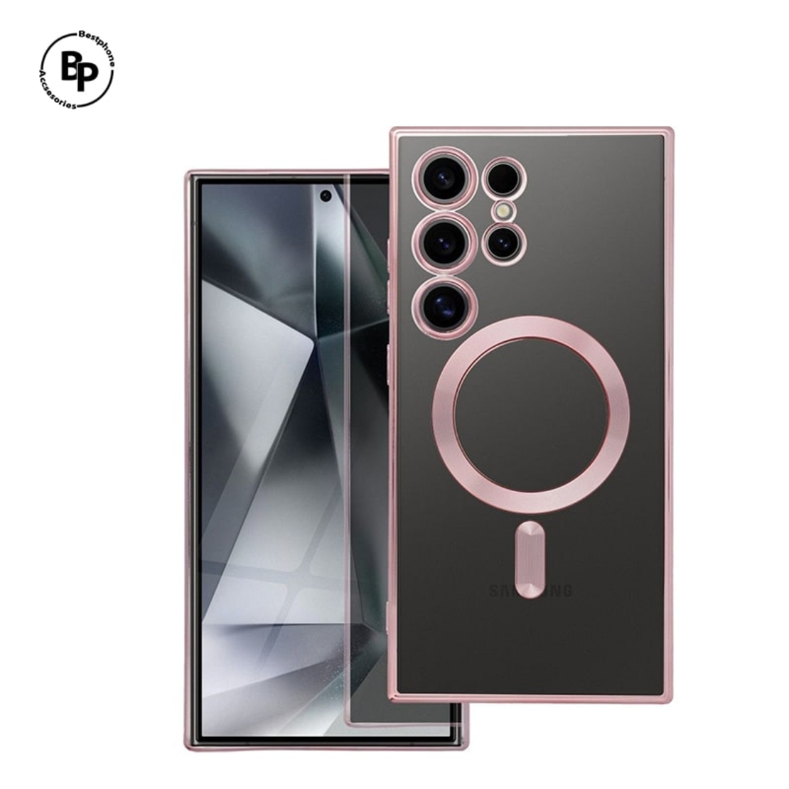 Силиконов Кейс Electro Magsafe Samsung S25 Rose Gold