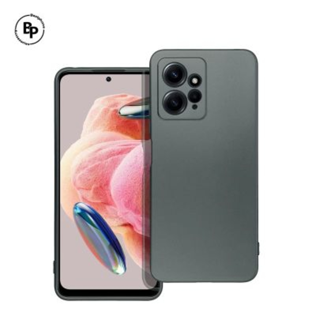 Силиконов Кейс Metallic Redmi Note 12 4G Grey