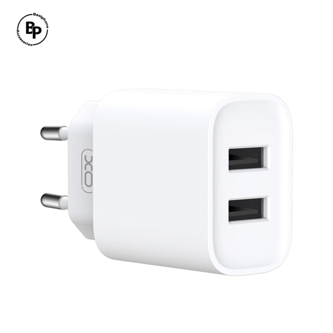 Зарядно XO CE02C, Двойни USB гнезда, USB - Micro (10.5W) (2.1A) White