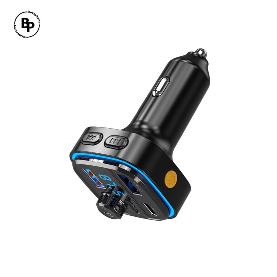 Зарядно за кола XO FM BCC10 Bluetooth MP3, трансмитер, QC (15W) Black